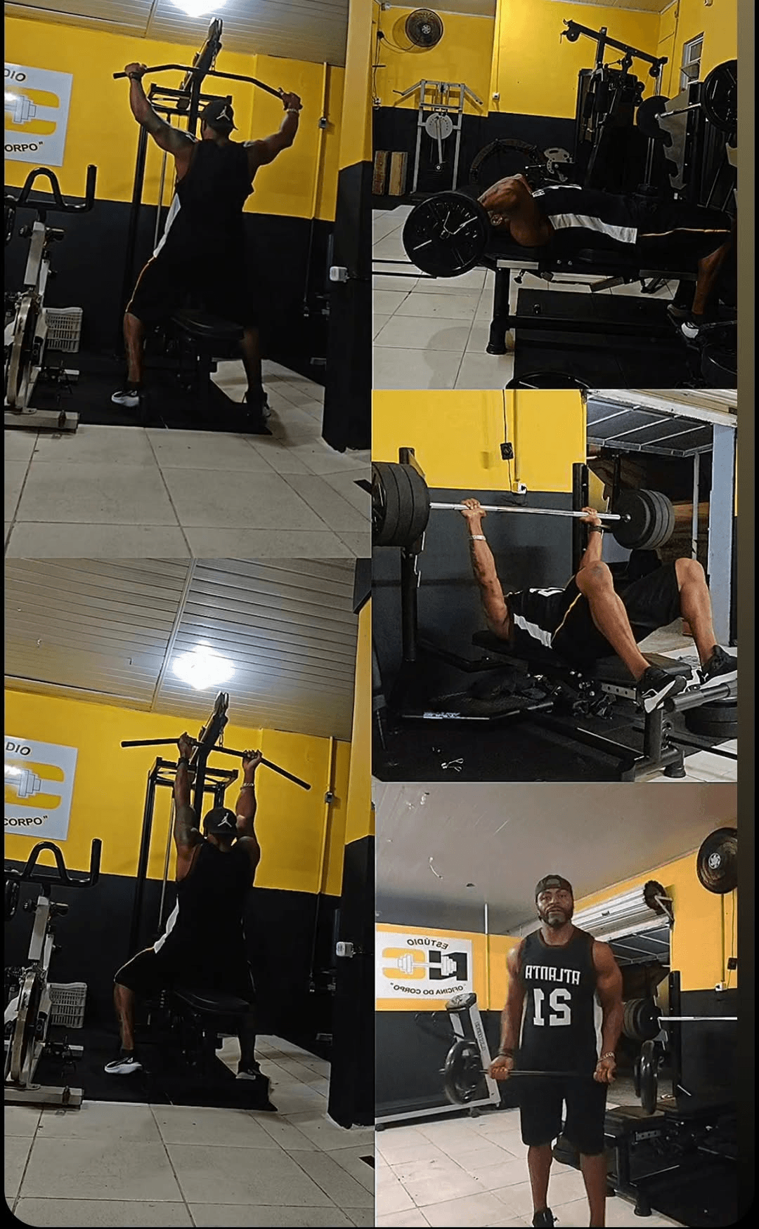 Treinamento com pesos e equipamentos no Estúdio NC